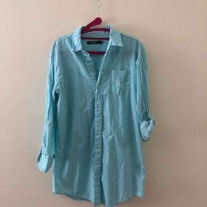 Ralph Lauren blue and White shirt dress